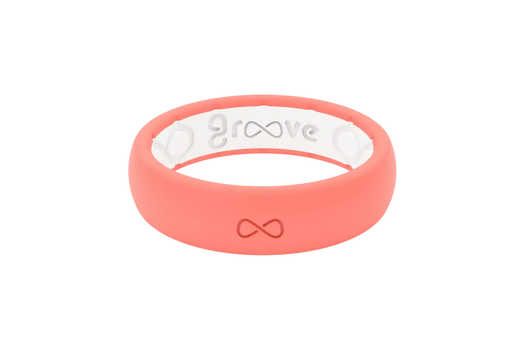 Solid Coral Thin Ring
