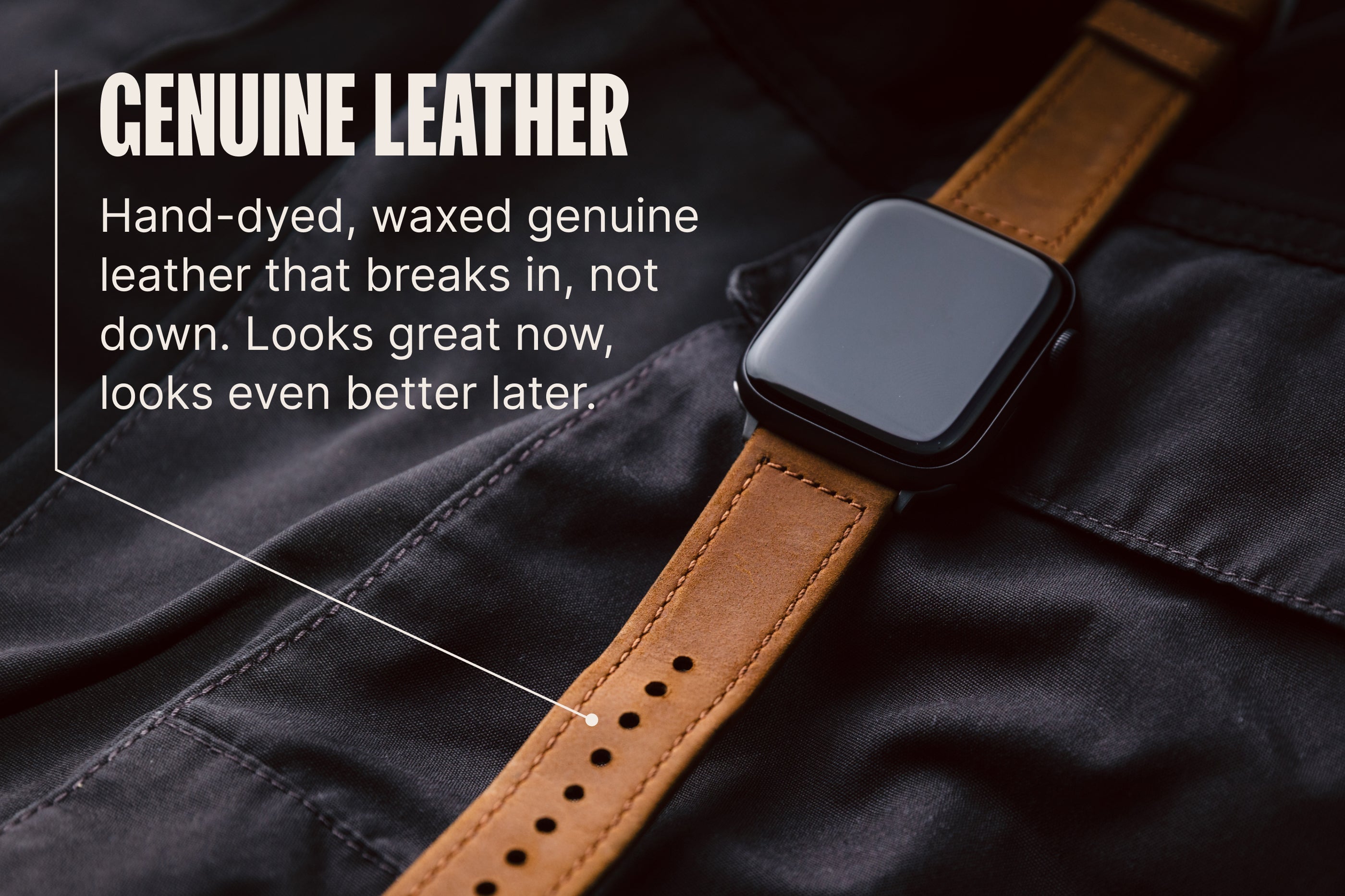 Vulcan Ascent - Brown Apple Leather Watch Band