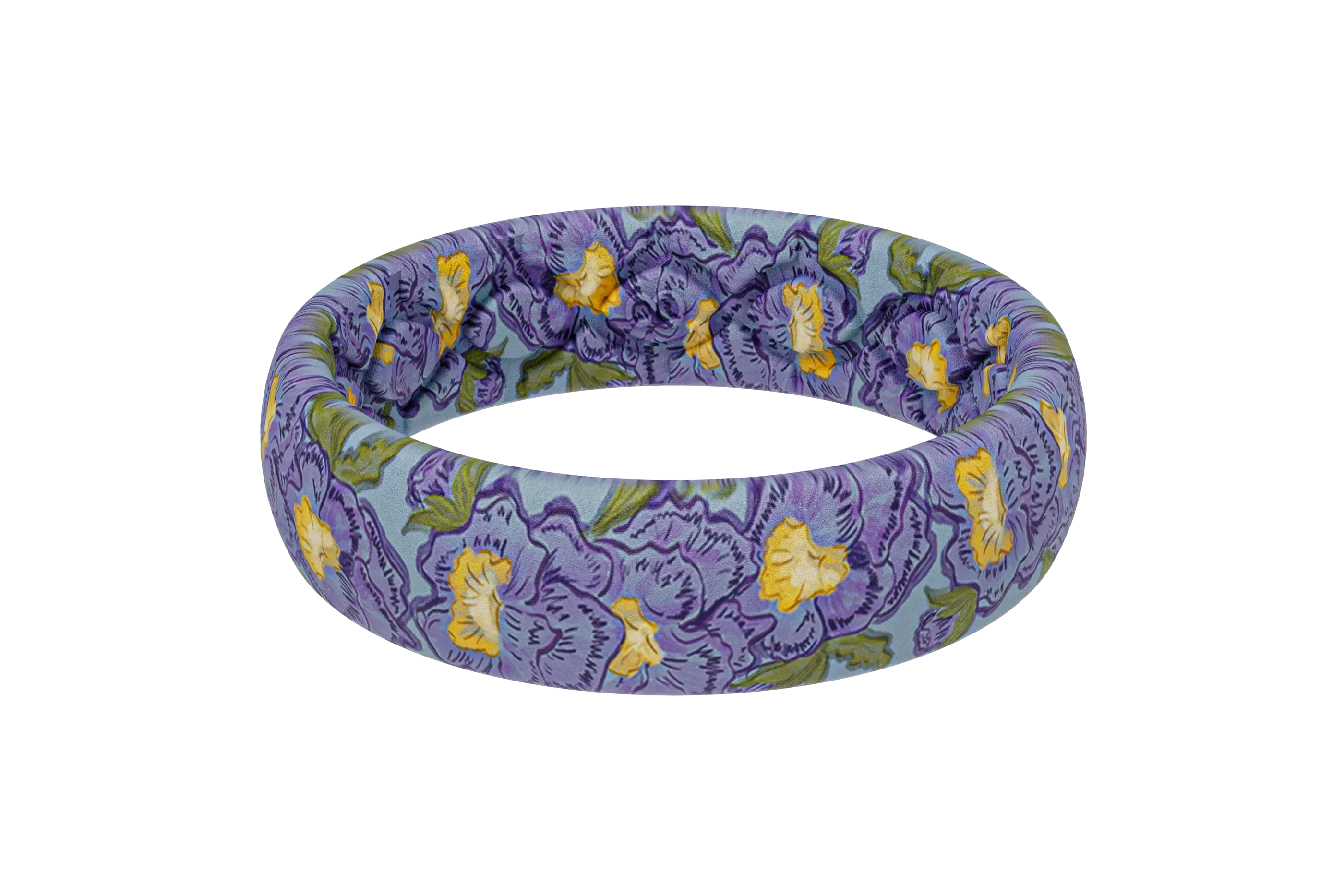 February Violets Thin Ring