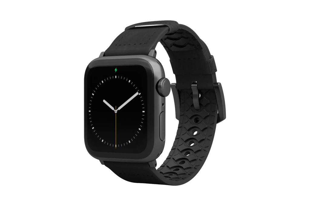 Vulcan Obsidian - Black Apple Leather Watch Band