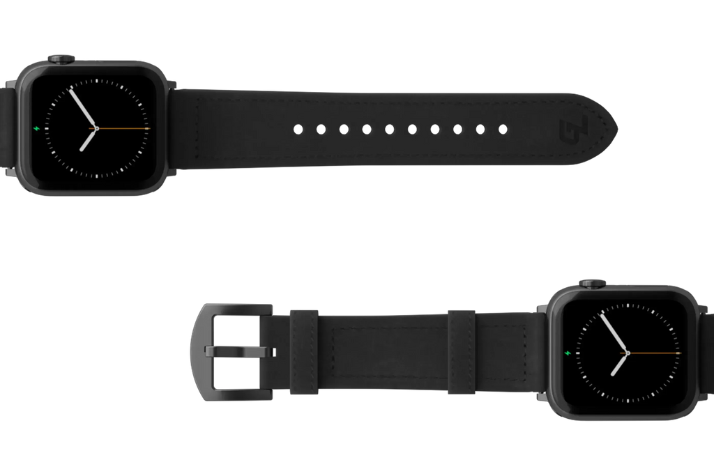 Vulcan Obsidian - Black Apple Leather Watch Band