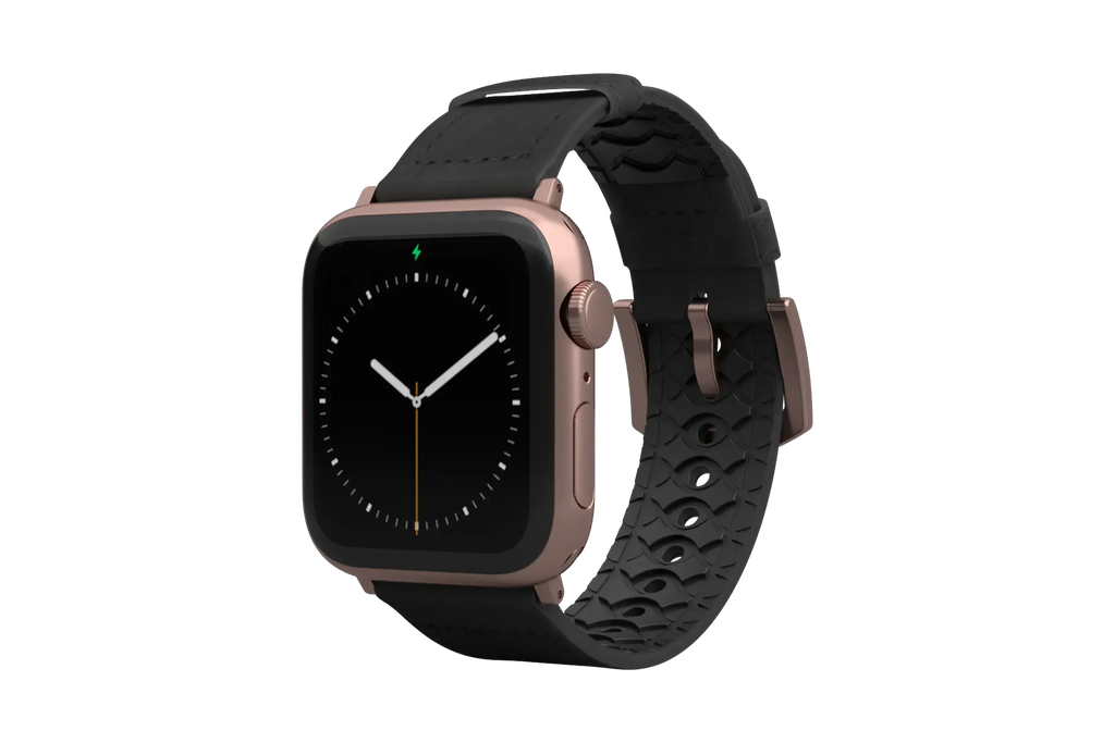 Vulcan Obsidian - Black Apple Leather Watch Band