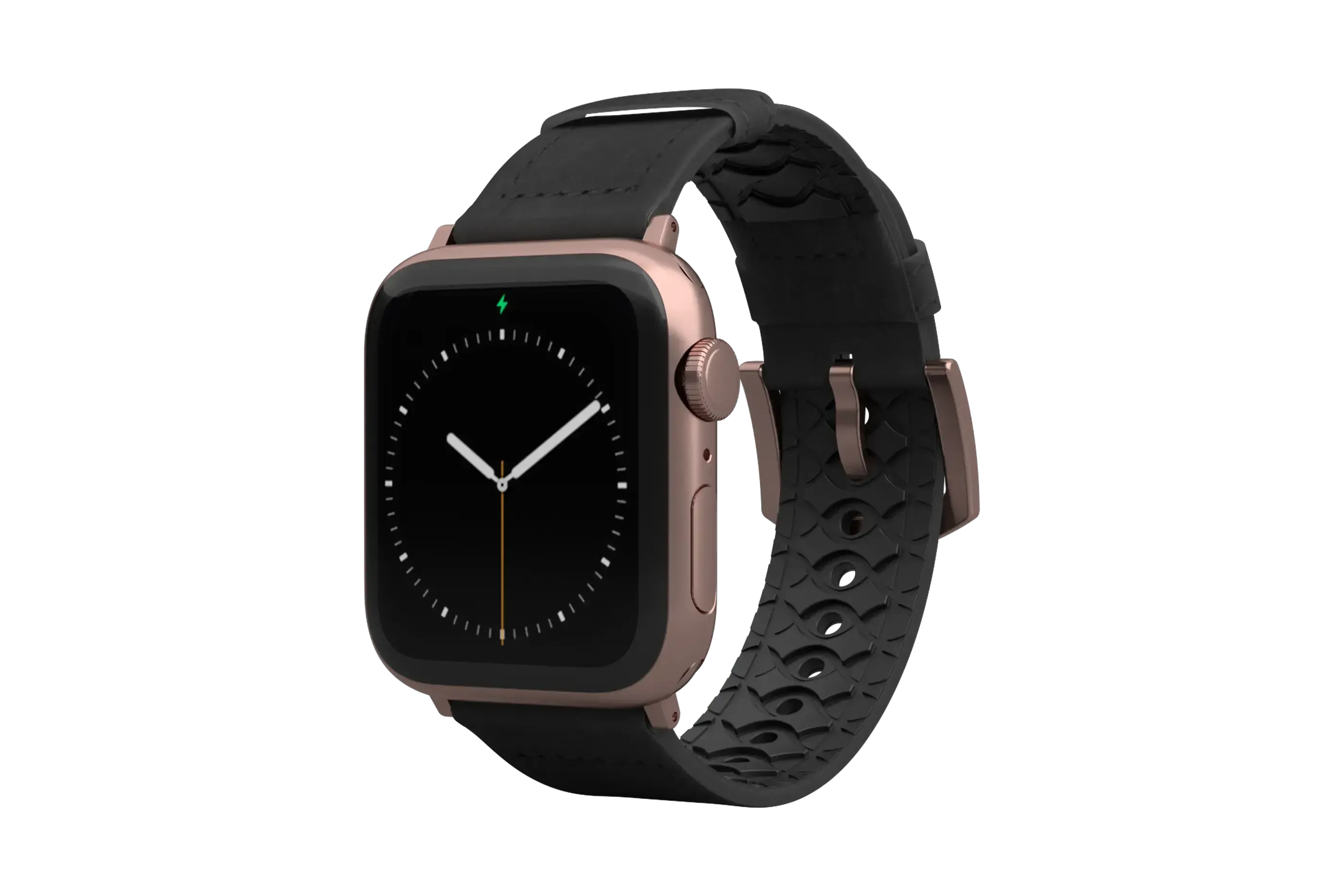 Vulcan Obsidian - Black Apple Leather Watch Band