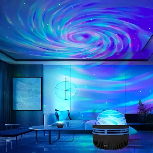 2024 new vortex star projection lamp dynamic remote control water ripple projection lamp bedroom decorative atmosphere nightligh