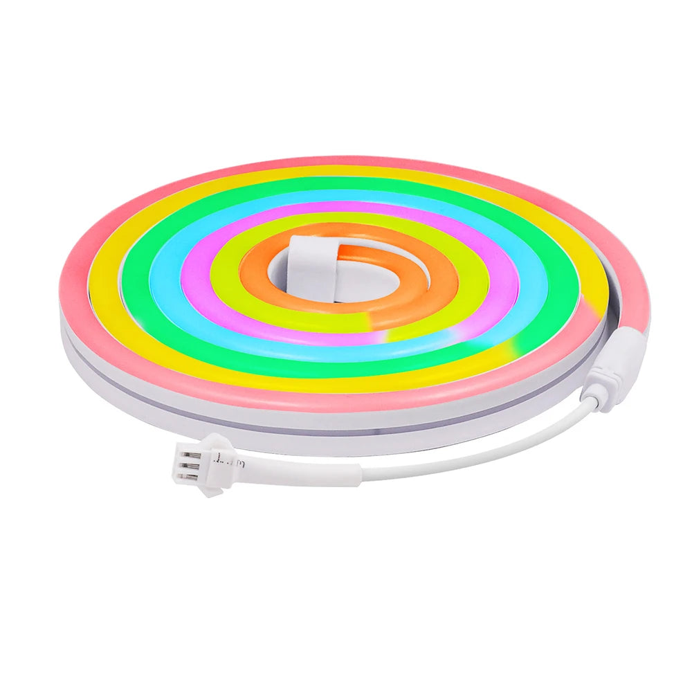 WiFi Smart RGB Neon LED Strip Light 24Key Remote Control 12V EUPlug WS2811 84LED/M Gaming Room Decoration 1M 2M 3M