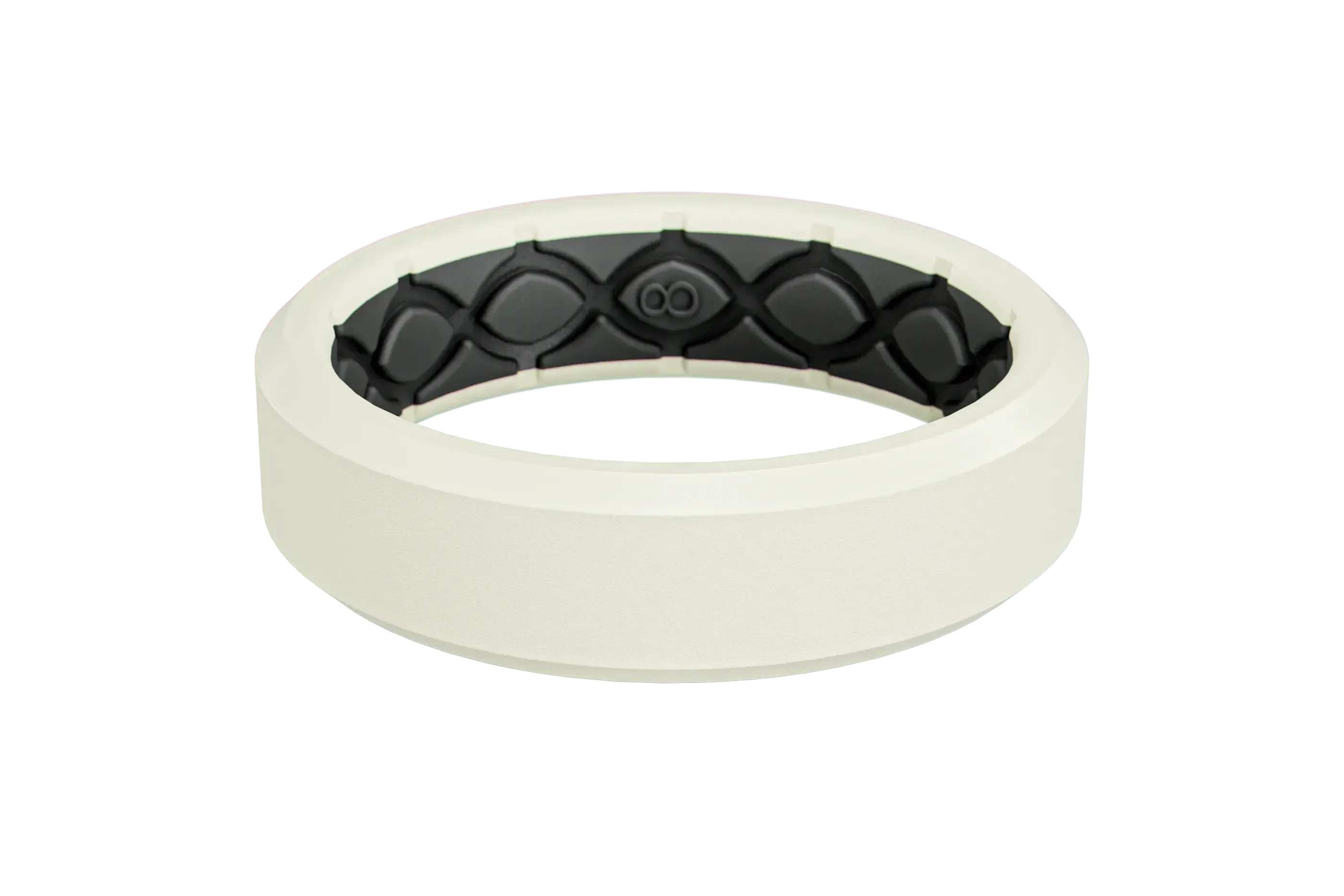 Zeus Cream White Thin Ring