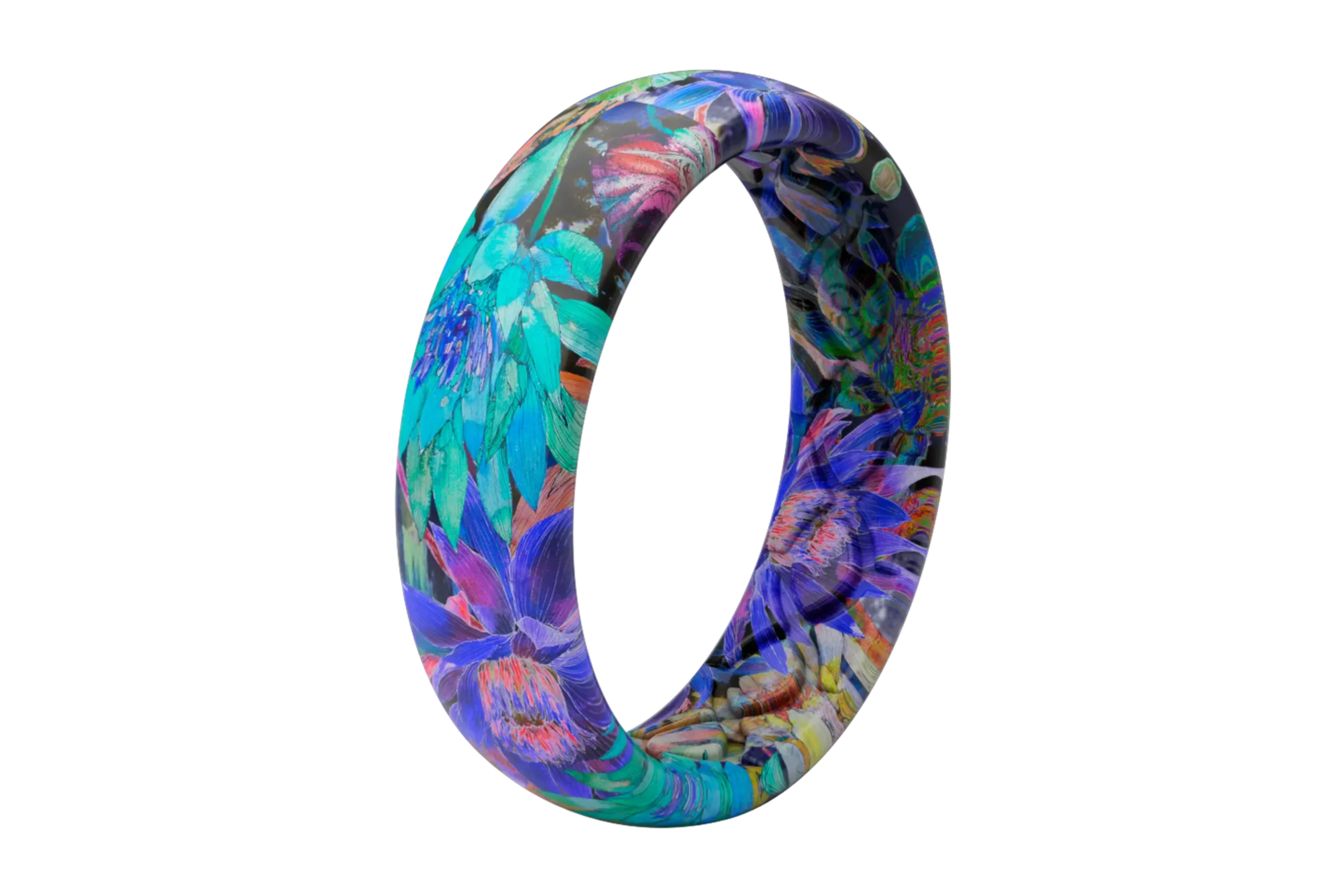 Twilight Blossom Thin Ring