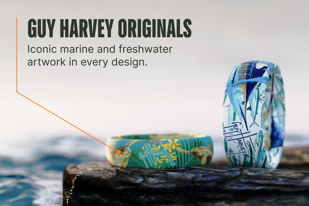 Guy Harvey Trout Species Thin Ring