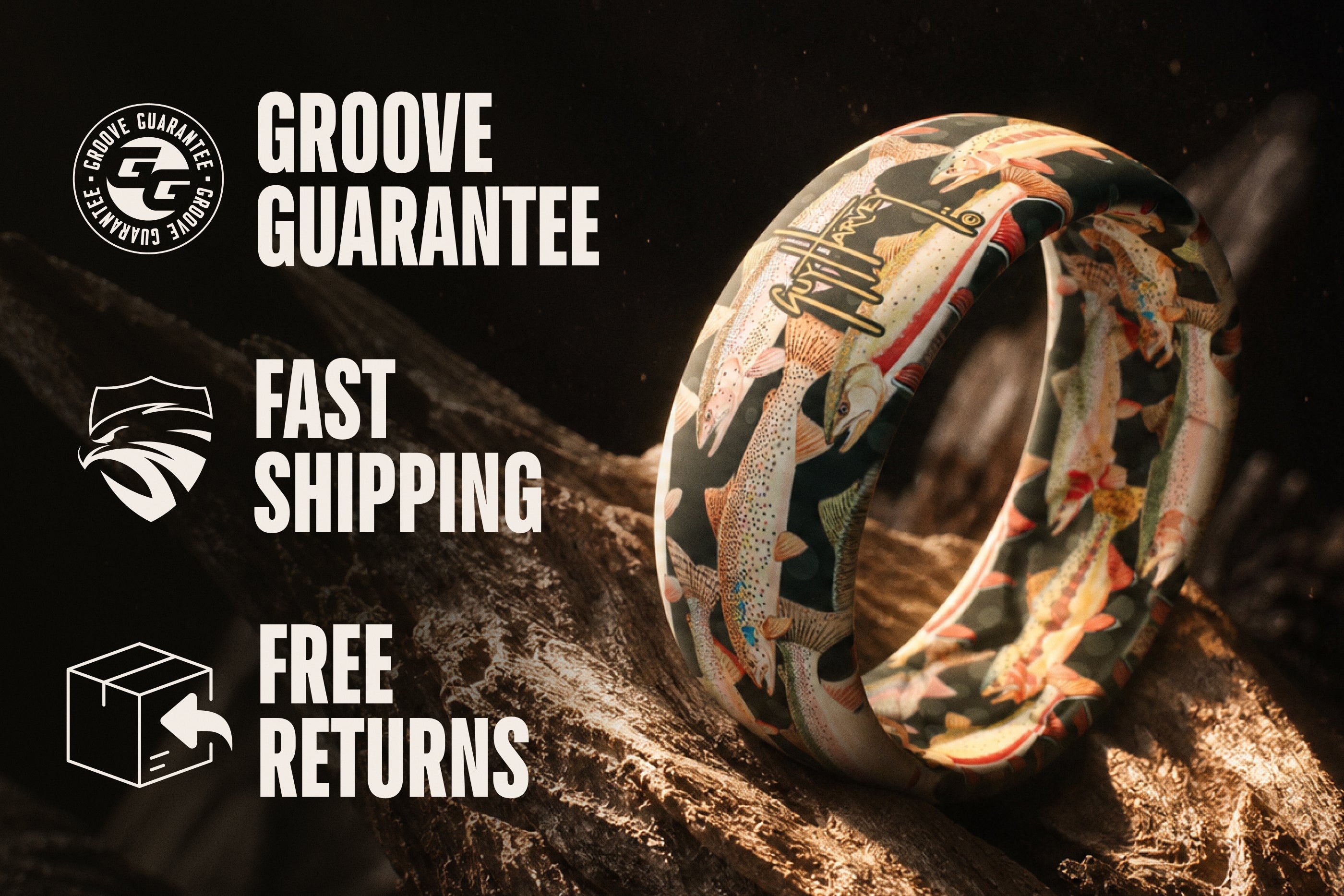 Guy Harvey Dolphin Thin Ring