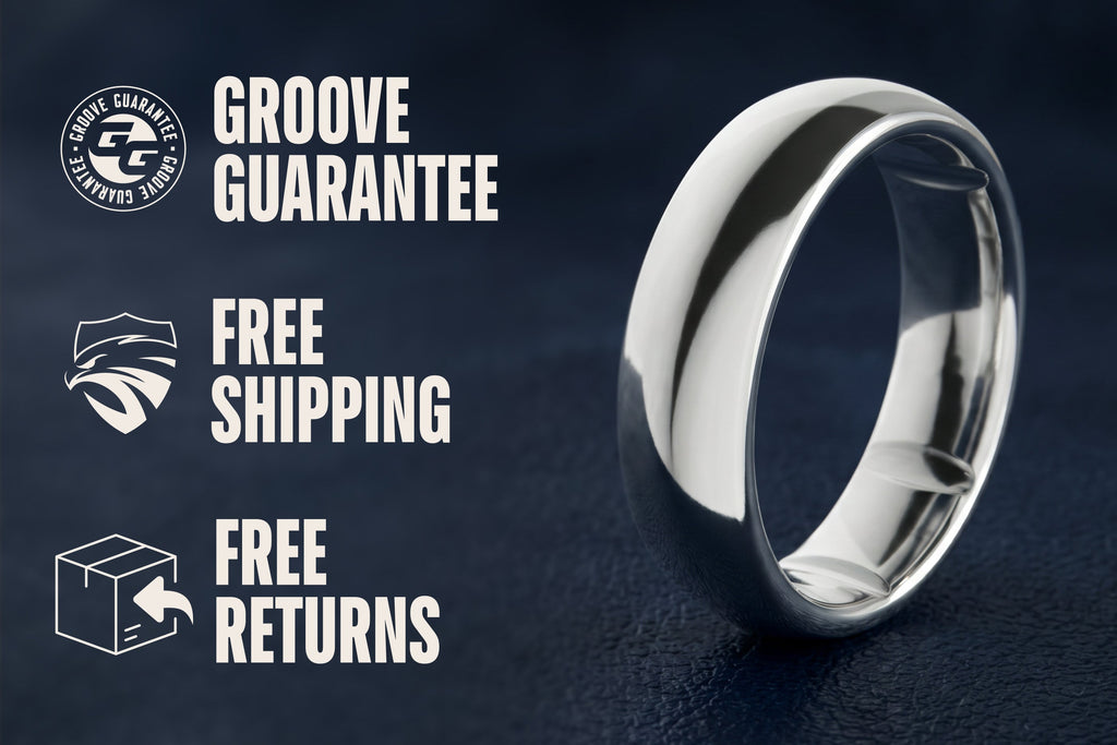 Groove Ring® Tungsten 6mm - Platinum