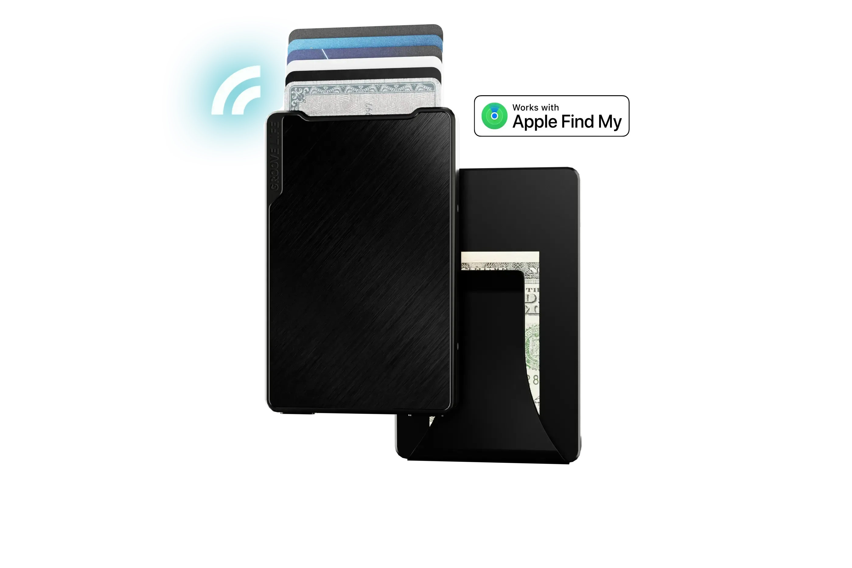 Groove Smart Wallet Trace - Midnight Black