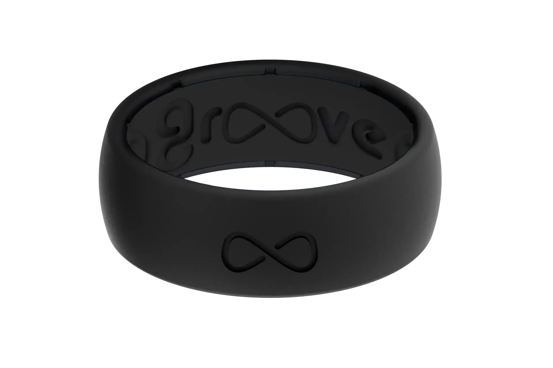 Solid Midnight Black Ring